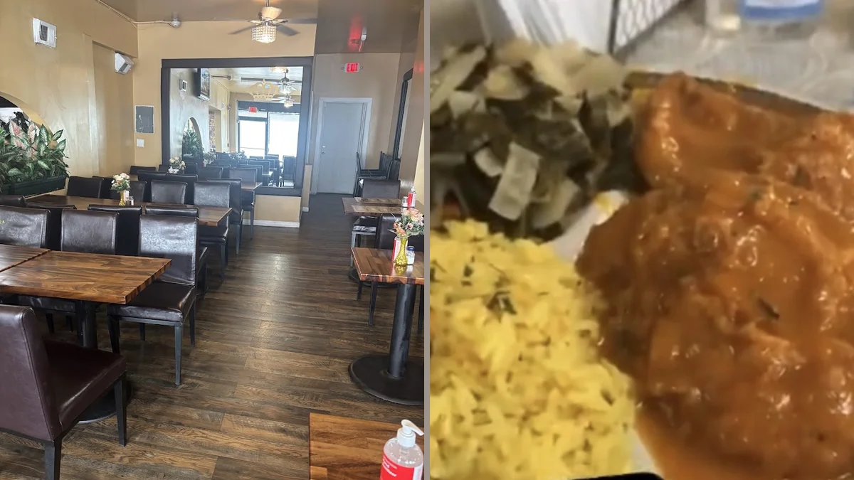 Counter service area inside a casual family restaurant.